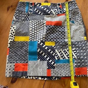 Anthropologie Multicolor Patchwork Mini Skirt